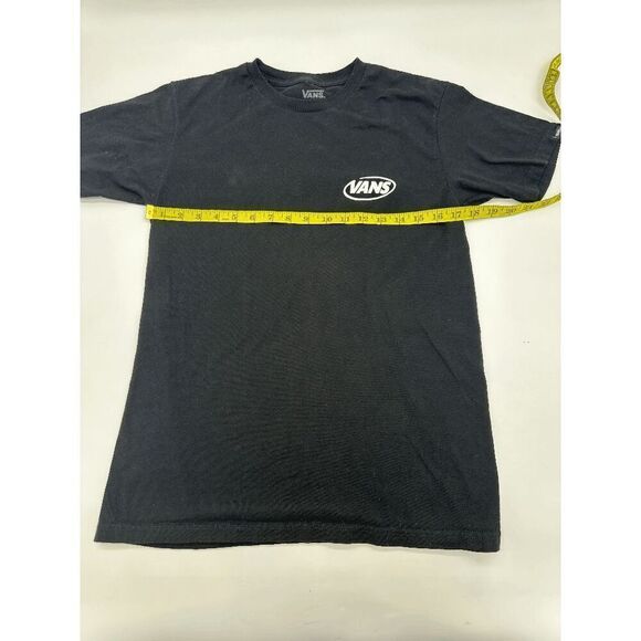 Vans T-Shirt Unisex w/ Logo Original Off The Wall Crew Neck Sz S Cotton Black - Picture 5 of 6